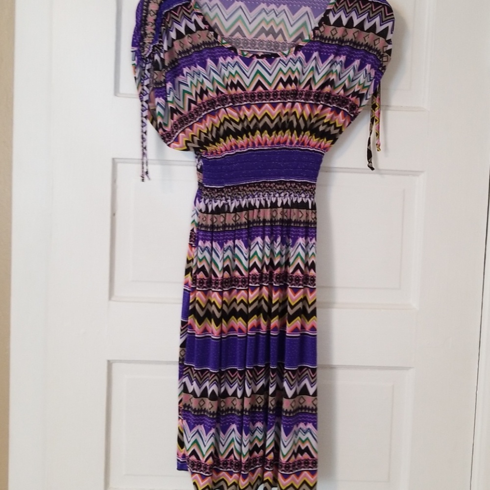 Purple pattern dress